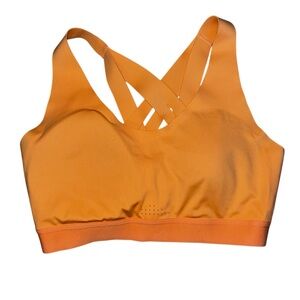 All in Motion Orange Strappy Medium Support Sports Bra Size Large